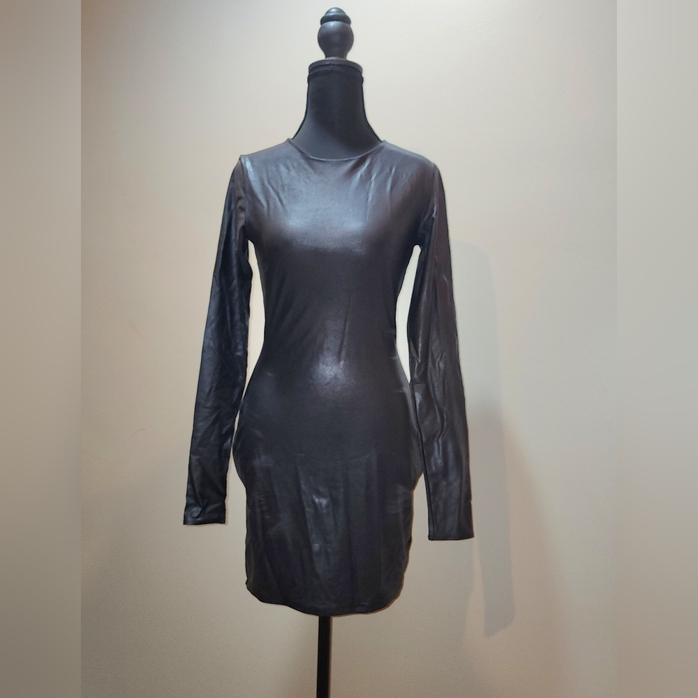 Naked Wardrobe Long Sleeve Bodycon Dress